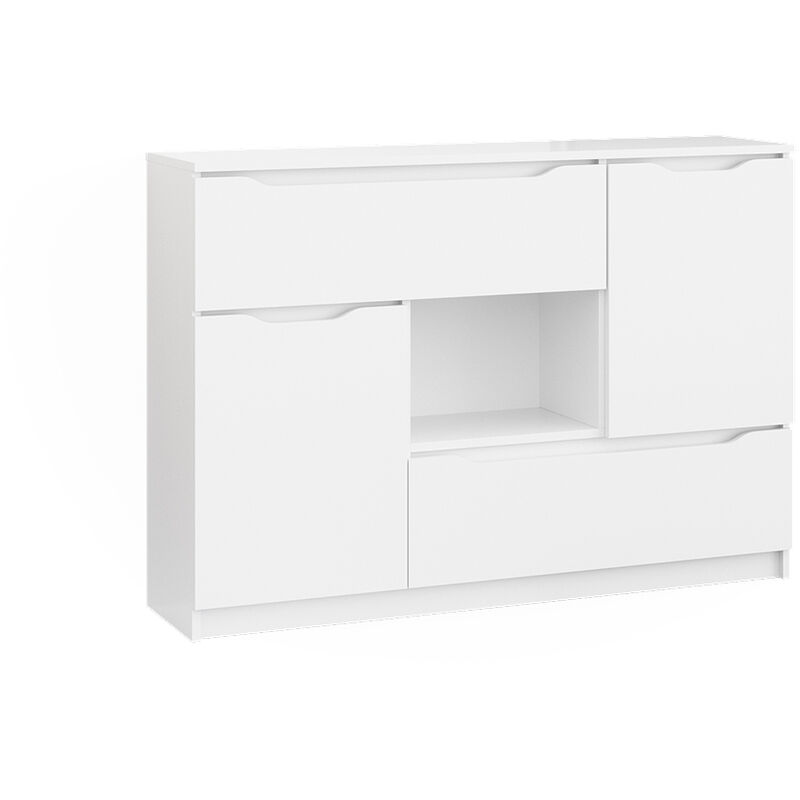 Commode avec tiroirs Ruben, Blanc, 120 x 84 cm Vicco