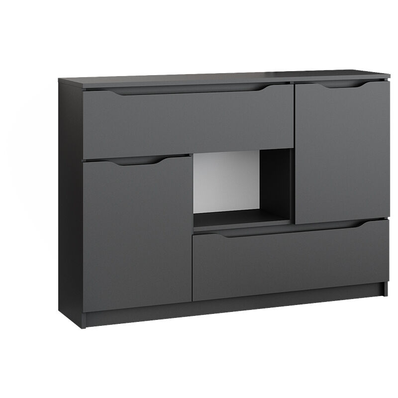 Vicco - Commode avec tiroirs Ruben, Anthracite, 120 x 84 cm