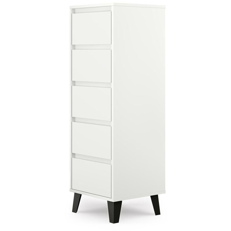 Commode Scandi 5S, BLANC