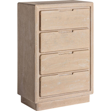 Commode sinfonier contemporain en bois mdf finition brun clair - Brun clair effet bois naturel