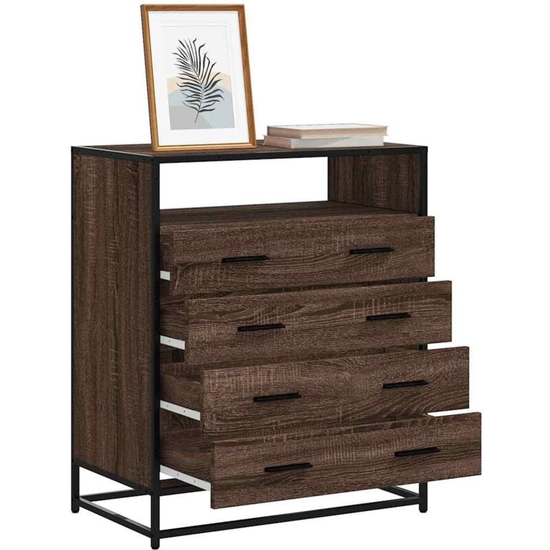 Vidaxl - Commode chêne marron 70x41x83,5 cm bois d'ingénierie