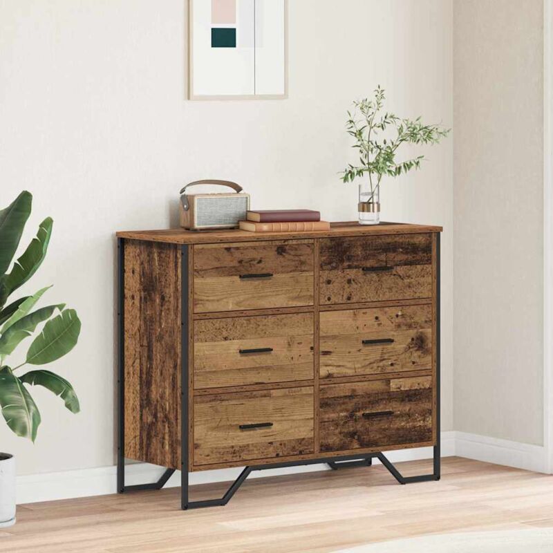 Commode Bois Ancien 91 x 35.5 x 74.5 cm Bois d'ingénierie Vidaxl