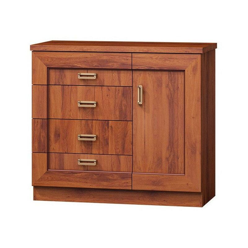 Commode Lircava 117, Chêne vieilli, Avec tiroirs et portes, Nombre de tiroirs: 0, 91x100x44cm