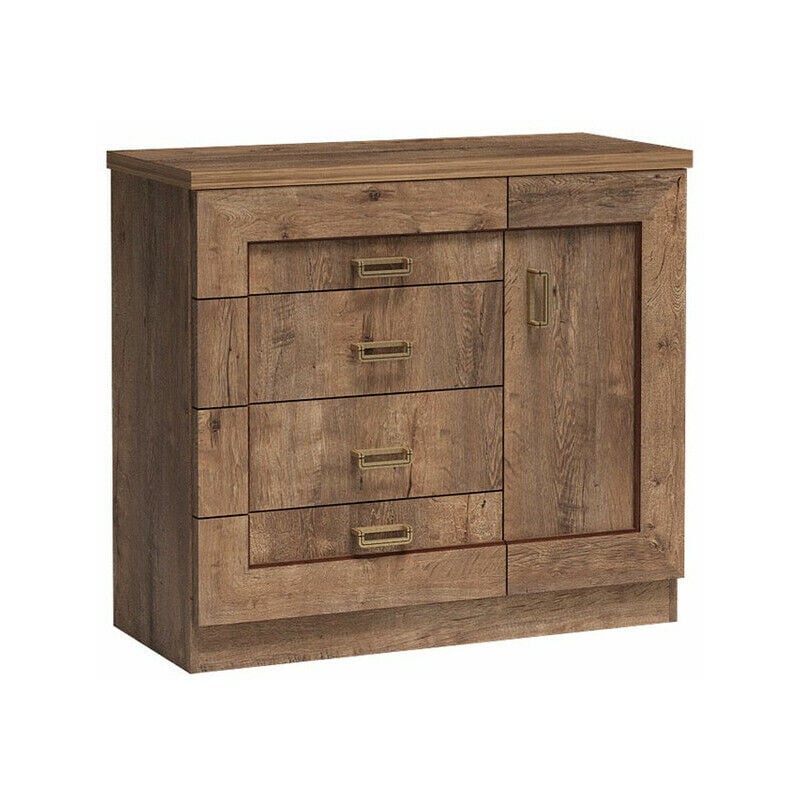 Commode Lircava 117, Chêne de Lefkas, Avec tiroirs et portes, Nombre de tiroirs: 0, 91x100x44cm