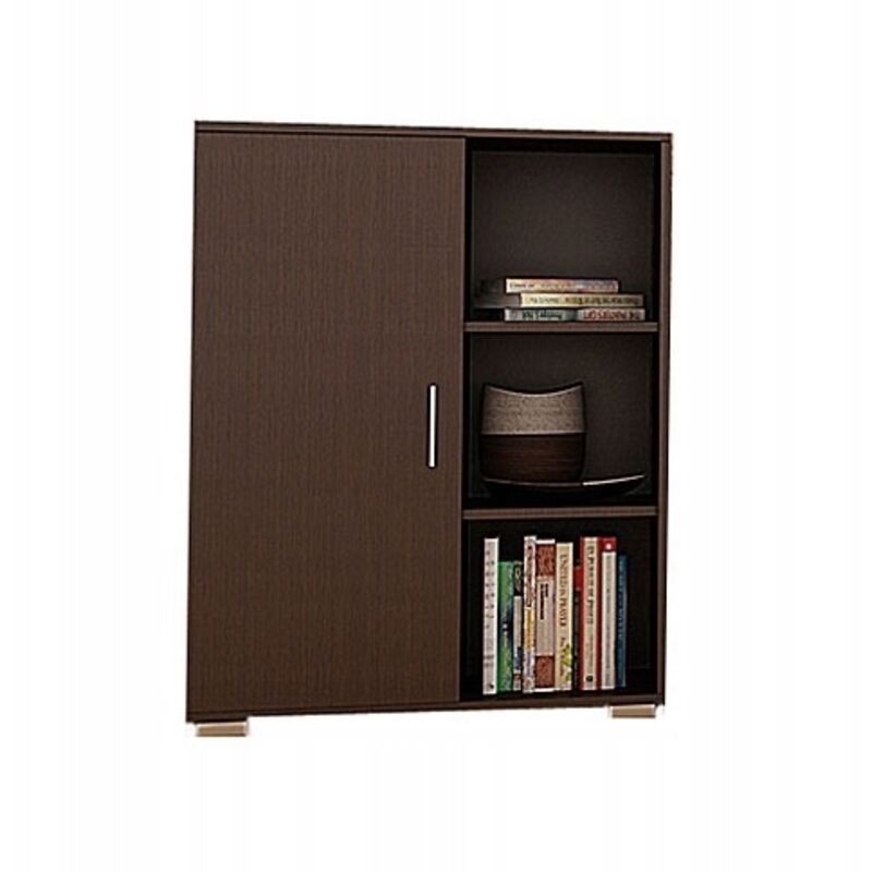 Commode sur pied 6 étagères WENGE 80 cm