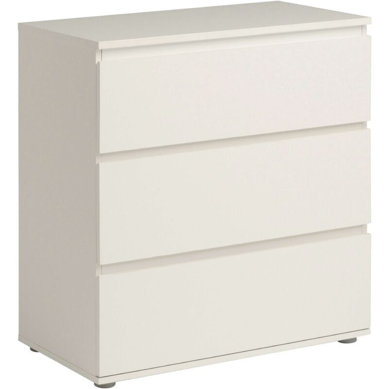 Miroytengo - Commode Sven 3 chambres style moderne en blanc 77x82x40 cm