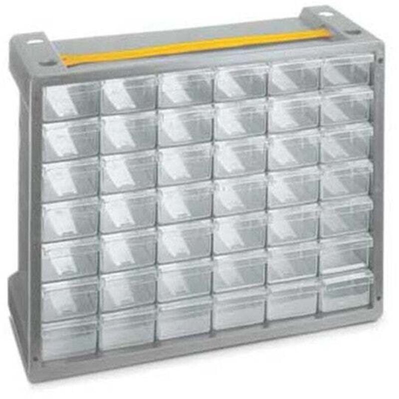 Terry - centrale brico Casier à vis plastique 42 tiroirs, h. 32.5 x l. 40.5 x p. 15 cm