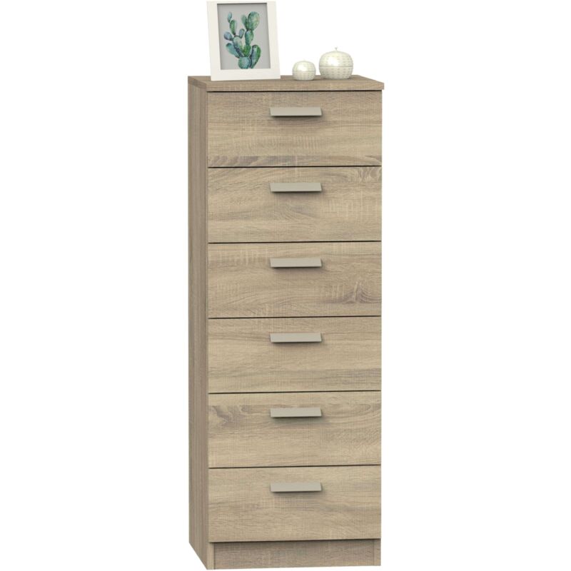 Commode Tibet Color Cambrian 6 tiroirs commode de rangement 110x40x40 cm