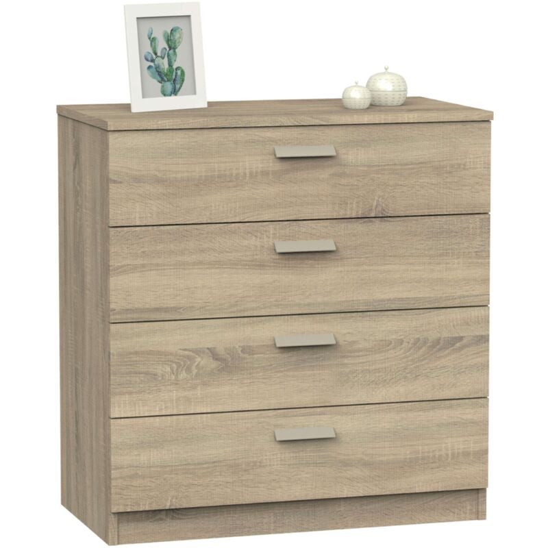 Commode Tibet 4 tiroirs en couleur Cambrian 78x74x40 cm