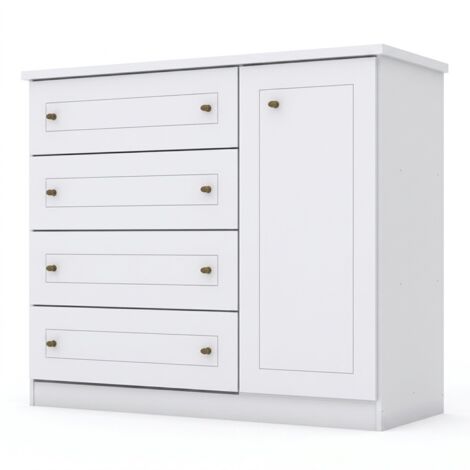 Commode Tilium 4 Tiroirs - Blanc