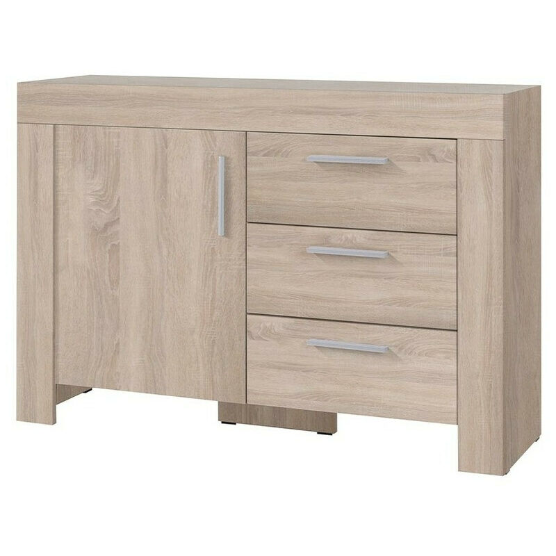 Commode Melfeli 108, Sonoma chêne, Avec tiroirs et portes, Nombre de tiroirs: 0, 85x120x42cm