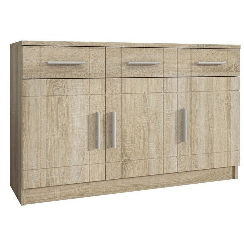 Commode Tucson 145, Sonoma chêne, Avec tiroirs et portes, Nombre de tiroirs: 0, 70x103x37cm