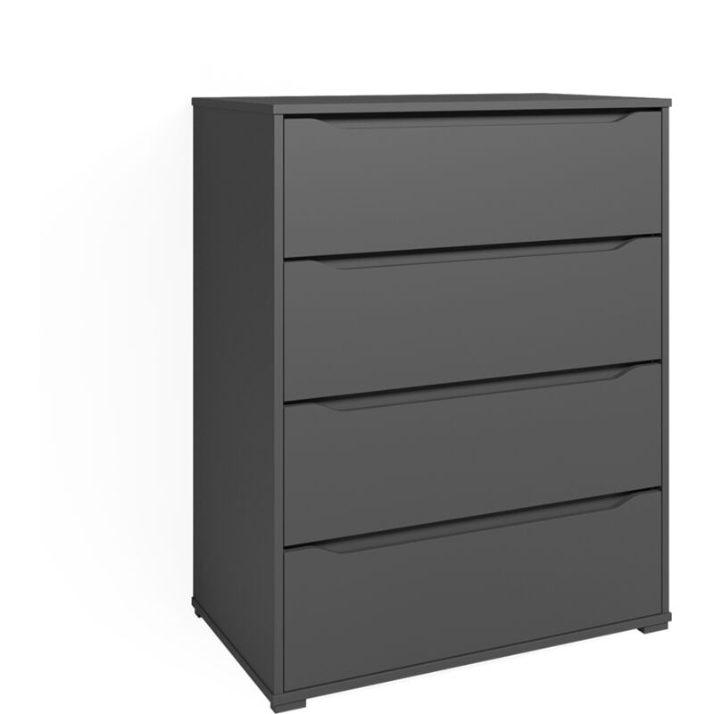 Sideboard Ruben, Anthracite, 80 x 101.6 cm avec 4 tiroirs Vicco