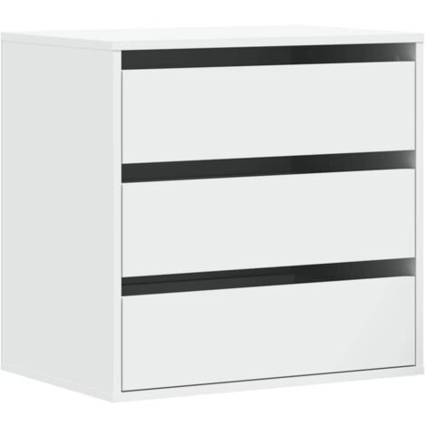Commode，Armoire de rangement d'angle blanc 60x41x58 cm bois d'ingénierie CFW23233