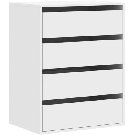 Commode，Armoire de rangement d'angle blanc 60x41x76 cm bois d'ingénierie CFW27879