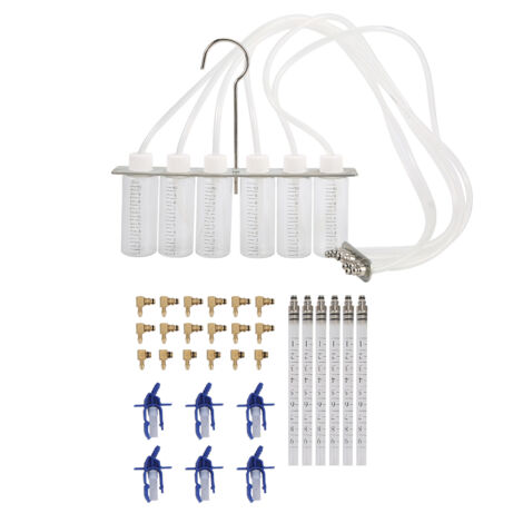 Common-Rail-Lecktestkit, Diesel-Durchflussmesseradapter für 6 Zylinder, Injektorprüfgerät