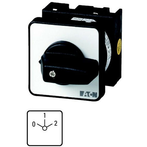 Commut. cont.: 8 20A Dahlander 2 vitesses 0-1-2 60° à acc. encastré 000013835 EATON T0-4-4/E