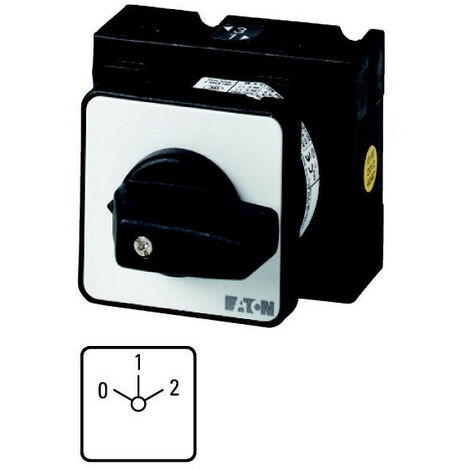 Commut. cont.: 8 32A Dahlander 2 vitesses 0-1-2 60° à acc. encastré 000020464 EATON T3-4-4/E