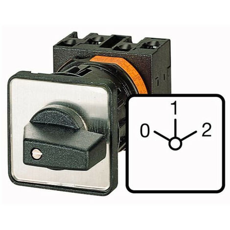 Commut. cont.: 8 63A Dahlander 2 vitesses 0-1-2 60° à acc. encastré 000092032 EATON T5B-4-8440/E