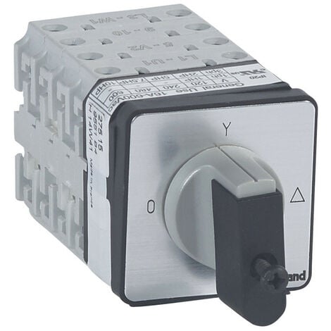 Commutateur à cames moteur triphasé démarreur 1 sens de marche 1 vitesse PR17 8 contacts fixation par vis sur porte (027515)
