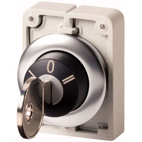 Commutateur à clé 30mm Non utilisable avec serrures à combinaisons multiples 3 positions à rappe EATON M30C-FWS3