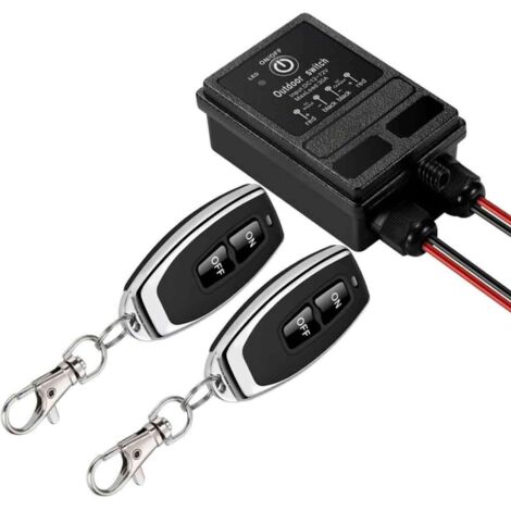 Commutateur à Distance sans Fil - DC 12V/24V/48V/72V - Relais 40A - Rayon 328 Pieds - Télécommande RF