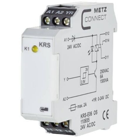 Commutateur à seuil 24, 24 V/AC, V/DC (max) 1 inverseur (RT) Metz Connect 110655 1 pc(s) C873522