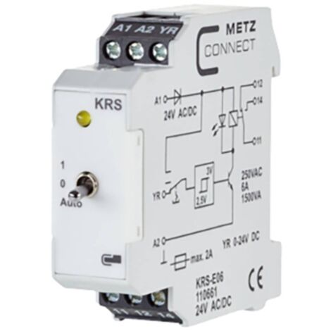 Commutateur à seuil 24, 24 V/AC, V/DC (max) 1 inverseur (RT) Metz Connect 110661 1 pc(s)