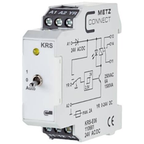 Commutateur à seuil 24, 24 V/AC, V/DC (max) 1 inverseur (RT) Metz Connect 110661 1 pc(s)
