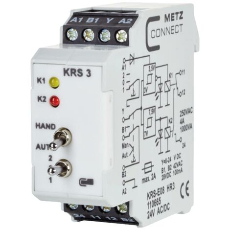 Commutateur à seuil 24, 24 V/AC, V/DC (max) 1 inverseur (RT) Metz Connect 110665 1 pc(s)