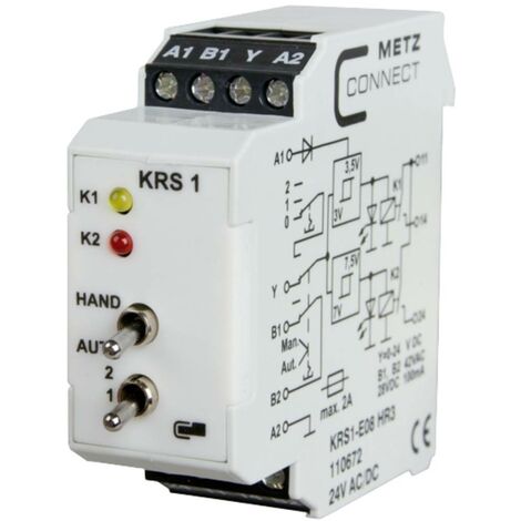 Commutateur à seuil 24, 24 V/AC, V/DC (max) 2 niveaux Metz Connect 110672 1 pc(s)
