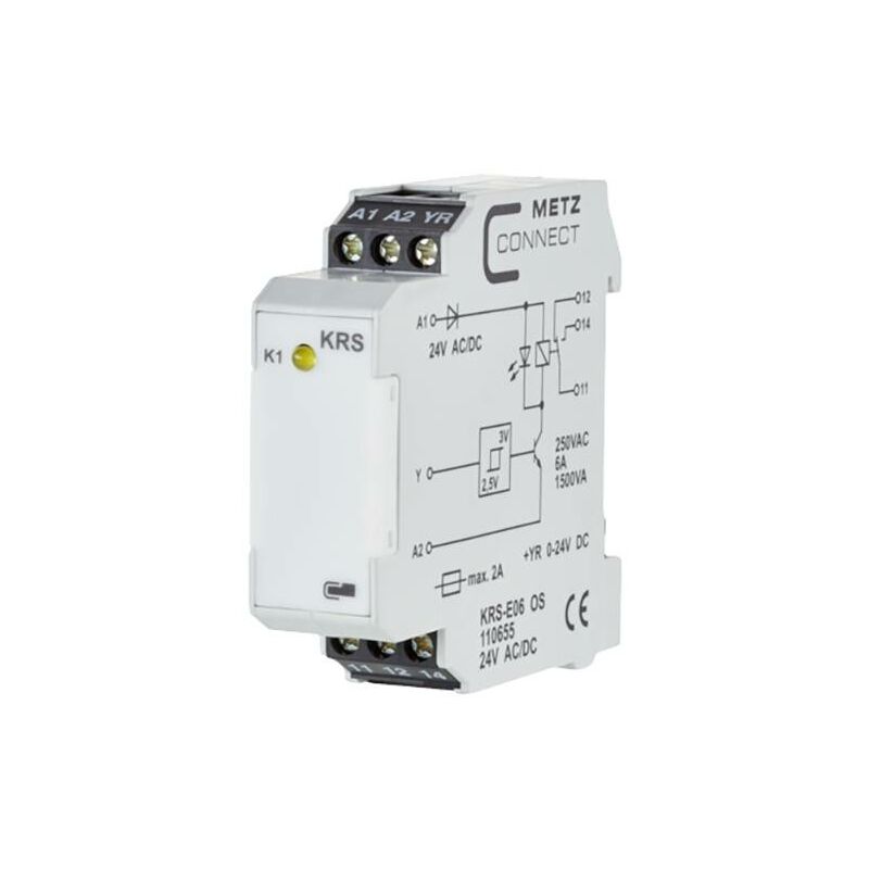 Commutateur à seuil 24, 24 v/ac, v/dc (max) 1 inverseur (rt) Metz Connect 110655 1 pc(s) C873522