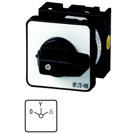 Commutateur Contacts: 8 20A plastron: 0-Y-D 60° à accrochage encastré 000013828 EATON T0-4-3/E