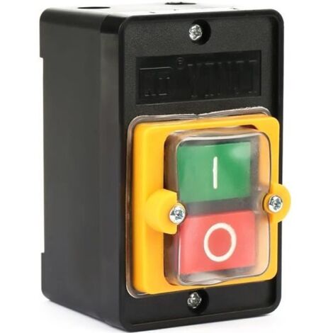 Commutateur de Bouton Poussoir, Interrupteur De Sécurité Arrêt de Secours Cut Off Etanche ON - OFF 380V 10A