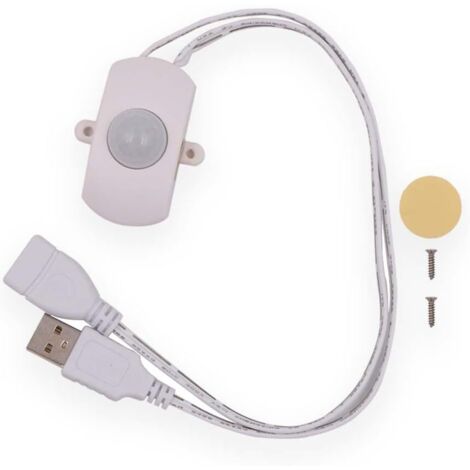 Commutateur de capteur de Mouvement 5A USB 5-24V Mini commutateur de capteur Automatique de Bande LED pour Bande Lumineuse LED