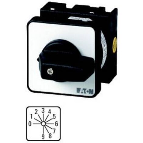 Commutateur de codage Contacts: 8 20 A Code binaire BCD 0-9 plastron: 0-9 30 ° à accrochage M EATON T0-4-15602/EZ
