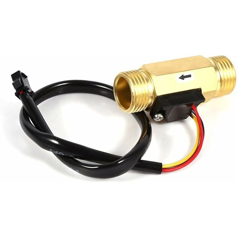 Aougo - Commutateur de débit d'eau - 1 Pc Nouveau G1/2'Cuivre Effet Hall Capteur de Débit D'eau Liquide Commutateur Débitmètre Mètre 1-30L/min Haute