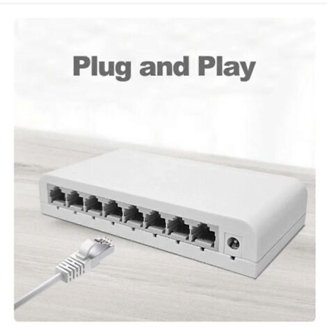 Commutateur de données Gigabit 8 ports, concentrateur réseau, répartiteur Ethernet, Plug & Play --