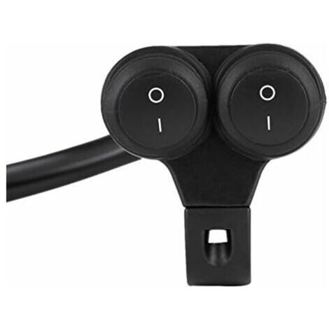 Commutateur de Guidon de Moto. Interrupteur Marche/Arrêt Universel 22mm Phare Feux Antibrouillard Double Bouton de Commande（B）