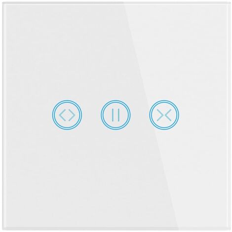 Commutateur de Rideau électrique Prise en Charge du Panneau de Commande à Distance sans Fil Vocal Fonction d'horaire Convient pour la Porte de Garage à volet Roulant Intelligent(Blanc)