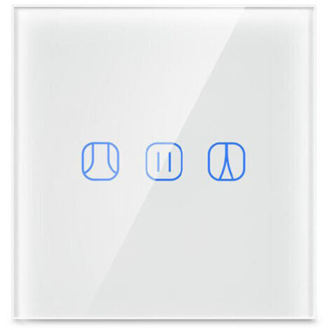 Commutateur de rideau WiFi, commutateur de panneau tactile de mur-rideau intelligent Wi-Fi, avec forme compacte pour la maison, commutateur de rideau de commande vocale de bureau