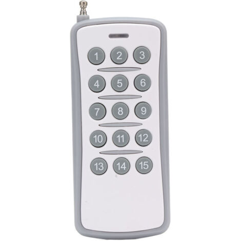 Commutateur de Télécommande 433 MHz Méthode de Codage à 15 Touches Batterie de la Télécommande et Remplacement de la Télécommande Universelle ABS