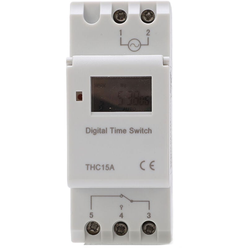 Commutateur de temporisation numérique LCD Programmable relais de temps orbital hebdomadaire ac220‑240v 16A thc15a