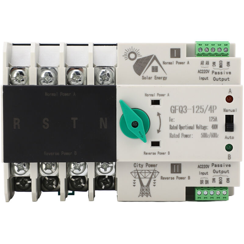 Commutateur de transfert automatique à double alimentation AC400V 4P 50 ou 60Hz double disjoncteur de puissance électronique pour usines centres