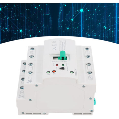 Commutateur de transfert automatique/manuel Mini ATS 4P 80A pour générateur domestique, double sélecteur automatique, montage sur rail DIN pour boîte de distribution PZ30, type PV ultra-mince