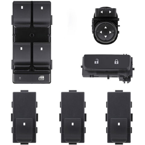 Commutateur de vitre électrique et bouton de commande de porte et de rétroviseur compatible avec Chevrolet Silverado/GMC Sierra 2007-2013, remplace les pièces d'origine 25789692, 22895545, 15804093, 2