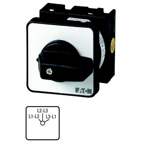 Commutateur de voltmètre cont.: 4 20A à acc. encastré 000053099 EATON T0-2-15922/E