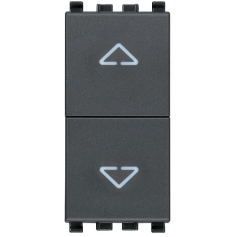 Commutateur double bouton Vimar Eikon anthracite 20060