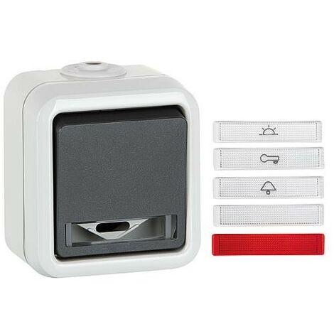 Commutateur en saillie PEHA IP44, gris, 1 pôle D 655 WAB, UE 10 pièces