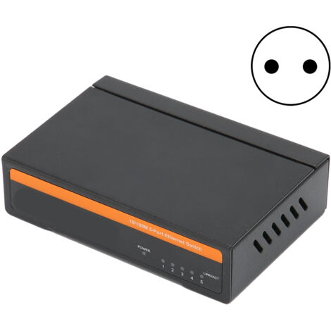 Commutateur Ethernet Fibre 5 Ports 100M TBCS4005E, Plug & Play, Stable et Robuste pour Réseaux Informatiques, 100-240V (Prise EU)